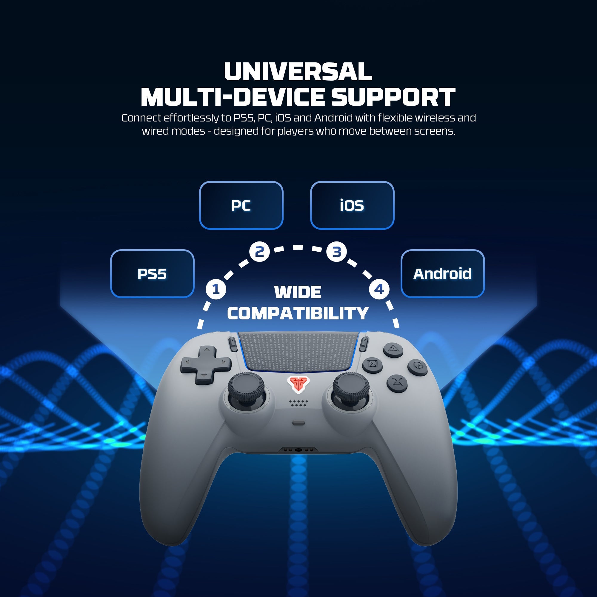 Fantech NOVA II D WGP16D Controller Hall Effect (PS5) NEW, gamepad