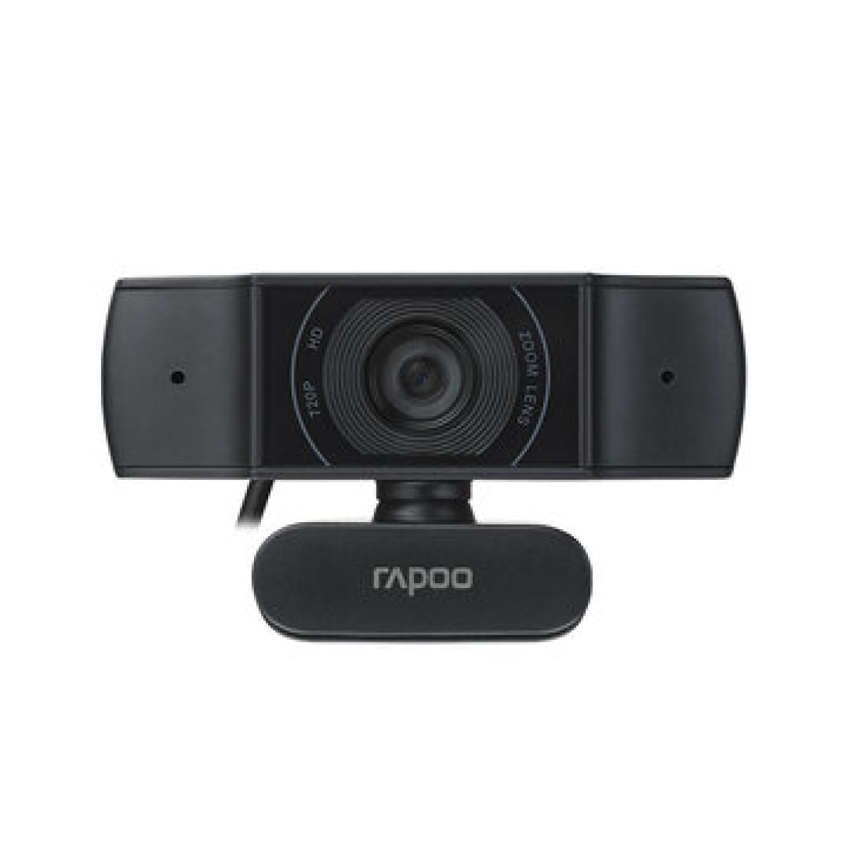 Rapoo C200 720p HD USB Black, 360° Horizontal, 100° Super Wide-Angle Webcam with Microphone for Live Broadcast Video Calling Conference | Rapoo C200 | - CompuMe