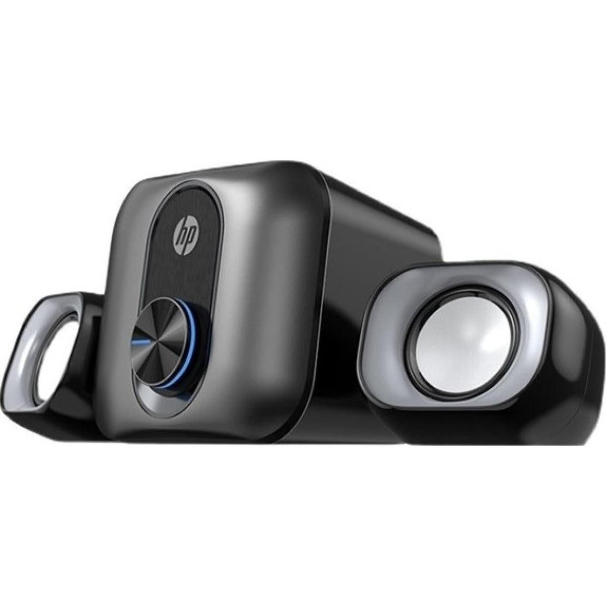 HP DHS-2111S Wired 2.1 Mini Multimedia (3.5mm) Loud Speaker For Home, Office, Gaming Room w/Subwoofer, 360 ° surround sound, 11w Total Power | DHS-2111S | - CompuMe