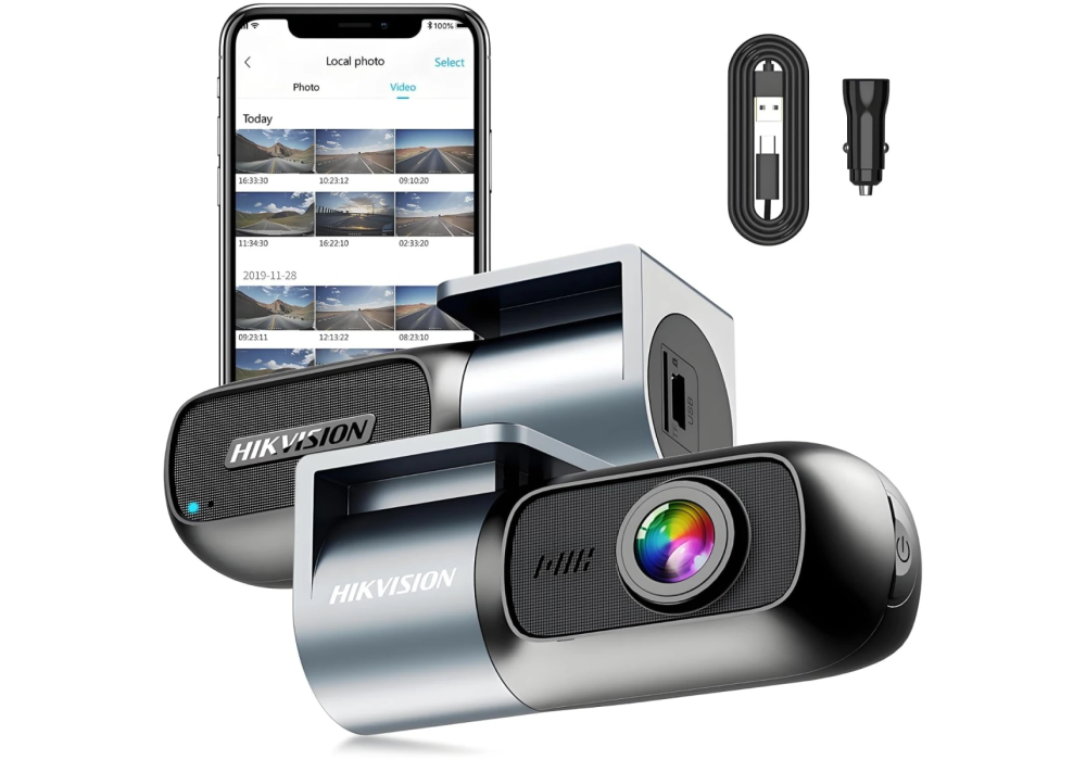 Hikvision AE-DC2018-D1 - 1080P Front Dash Camera, Wi-Fi, G-Sensor, Compact Design