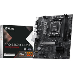 MSI PRO B850M-E EVO Micro ATX AM5 DDR5 8200MHZ(OC) HDMI VGA M.2 USB 5Gbs 2.5G LAN mATX