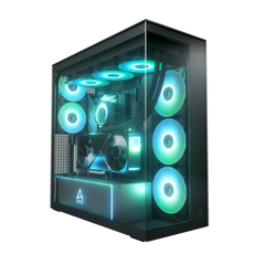 Arctic Xtender VG Black Mirror Glass Premium E-ATX PC Gaming Case with Vertical GPU Mounting