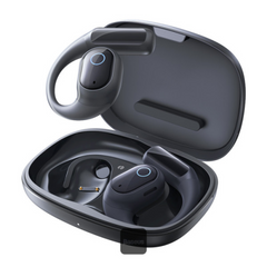 Baseus Eli 10i Fit Open-Ear TWS Earbuds – Bluetooth 5.4, 16.2mm Drivers, 45H Battery, Multipoint, IPX54, Black