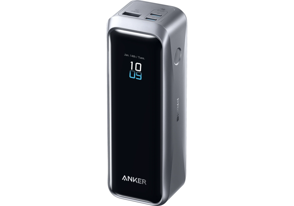 Anker Prime 20K Power Bank – 220W Total Output, 140W Fast Laptop Charging, 100W Max Recharging, Smart Display & App Control, TSA‑Approved Capacity - 18 Month Warranty