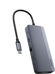 Anker USB-C Hub (10-in-1, Dual display) Gray
