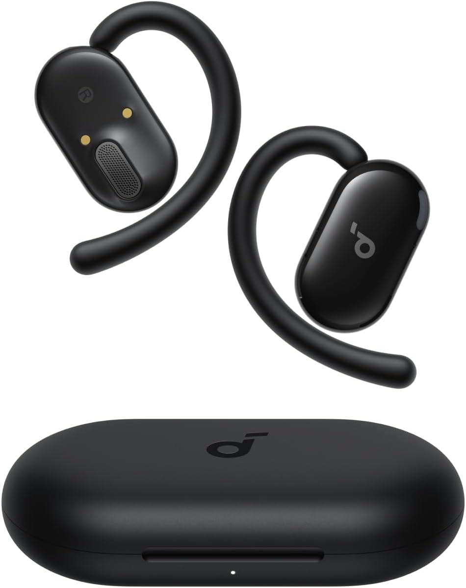 Anker Soundcore V20i Open-Ear Headphones, Adjustable Ear Hooks - Black