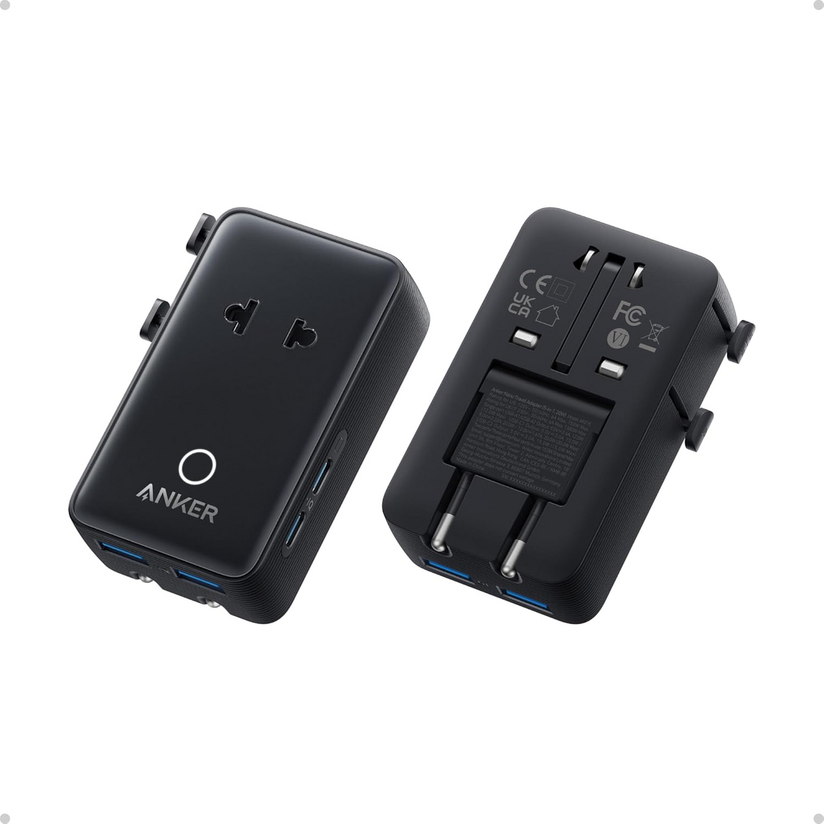 Anker Nano Travel Adapter (5-in-1, 20W) Black
