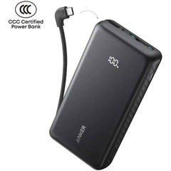 Anker Zolo Powerbank 20000mah 22.5w Fast Charging Power Bank With Built In Usb C Cable Black