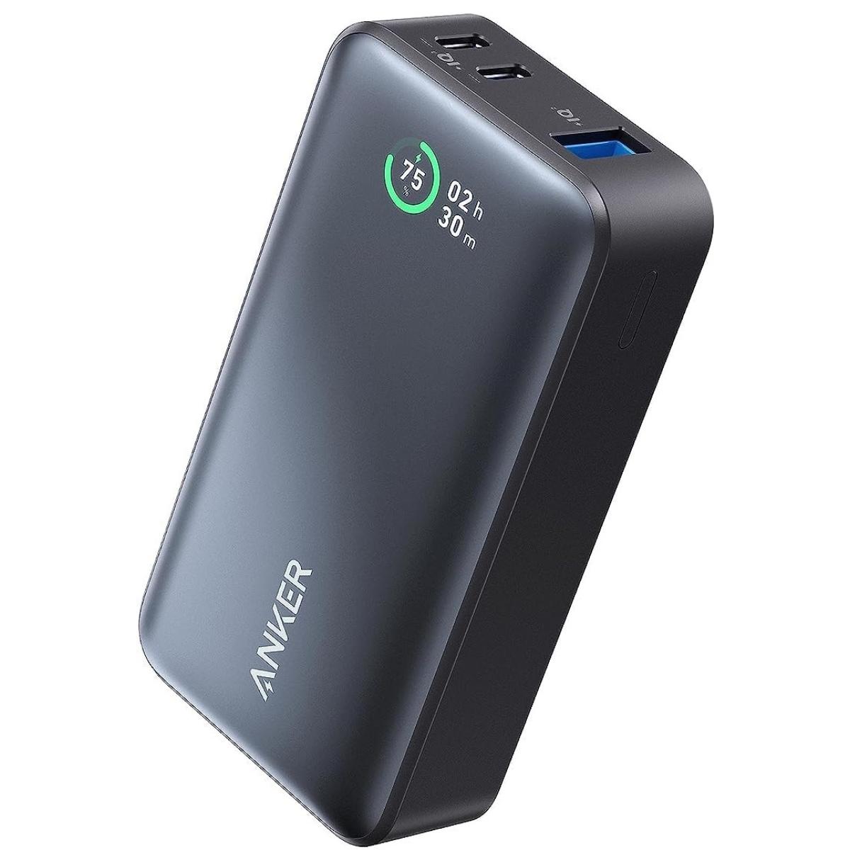 Anker Power Bank, 533 Power Bank (PowerCore 30W), Power IQ 3.0 Portable Charger with PD 30W Max Output, 10,000mAh Battery Pack for iPhone 16/15/14/13 Series, Dell, Microsoft Surface, iPad Pro,and More - Black