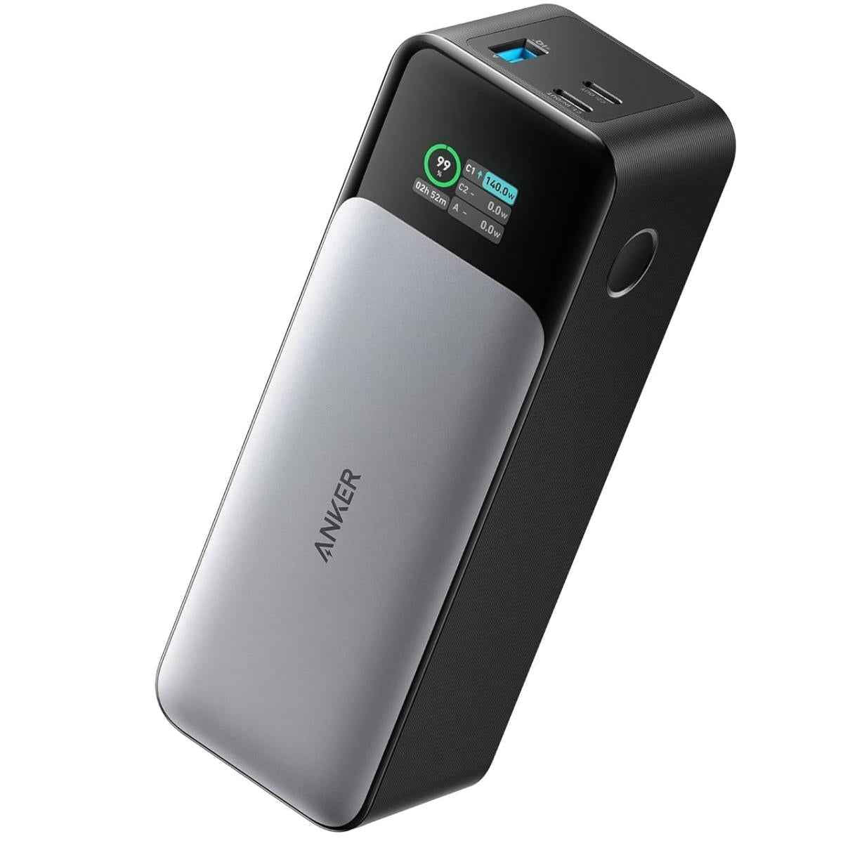 Anker 737 Power Bank, 24,000mah 3 Port Laptop Portable Charger With 140w Fast Charging, Smart Display, For Outdoor Work, Compatible With Iphone 16/15/14 Series, Vision Pro, Samsung, Macbook