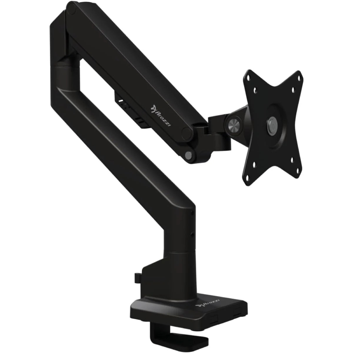 Arozzi Alzare Neo Gas Spring Single Monitor Arm Support up to 9KG 360° Screen Rotation Adjustable Height & Full Motion - Black