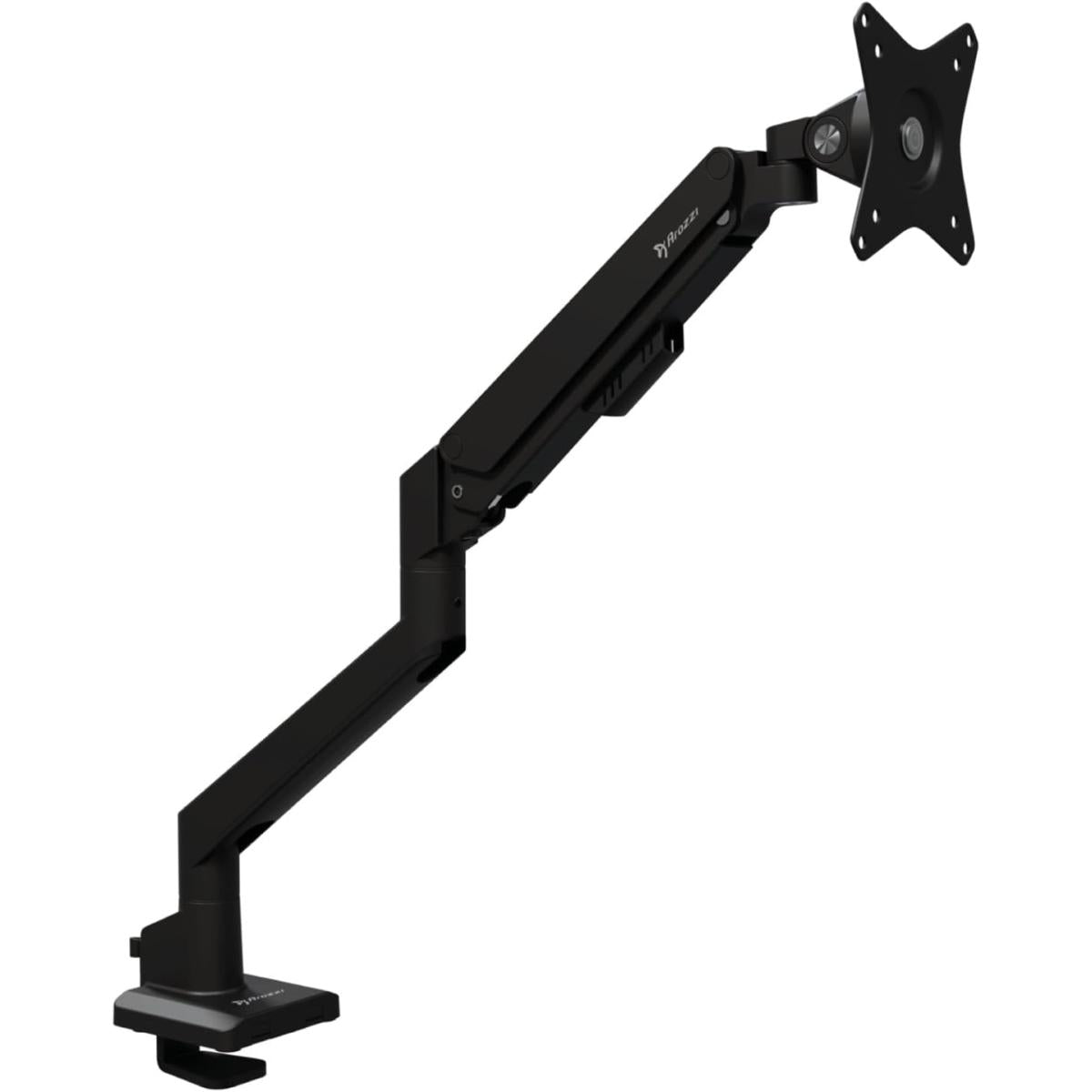 Arozzi Alzare Neo Gas Spring Single Monitor Arm Support up to 9KG 360° Screen Rotation Adjustable Height & Full Motion - Black