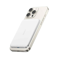 Anker Nano Power Bank, Ultra Slim 5,000mah Magnetic Battery Pack, Qi2 Certified 15w Max Ultra Fast Magsafe Compatible Portable Charger, Ergonomic Design, For Iphone 16/15/14/13/12 White