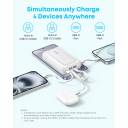 Anker Zolo Power Bank 10000mAh 35W with Built-in Dual USB-C Cables A1680 (Black) - 18 Month Warranty