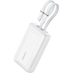 Anker Zolo Power Bank, 10,000mah 30w Max Fast Portable Charger With Built In Usb C And Mfi Certified Lightning Cables, Usb C&a, Battery Pack For Iphone 16/15 Series, Macbook, Galaxy White - CompuMe