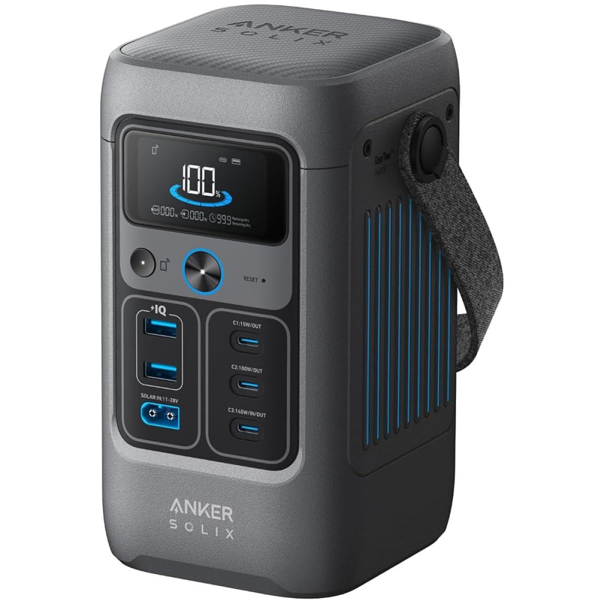 Anker SOLIX C200 DC 60.000mAH Power Bank Station, 192Wh Portable Power Station, LiFePO4 Battery, 200W Solar Generator