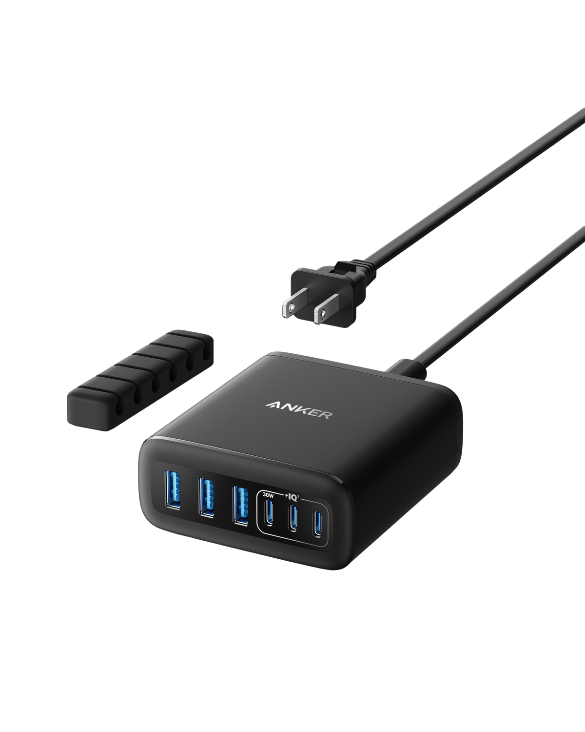 Anker Charger (112W, 6 Ports, GaN) - Black