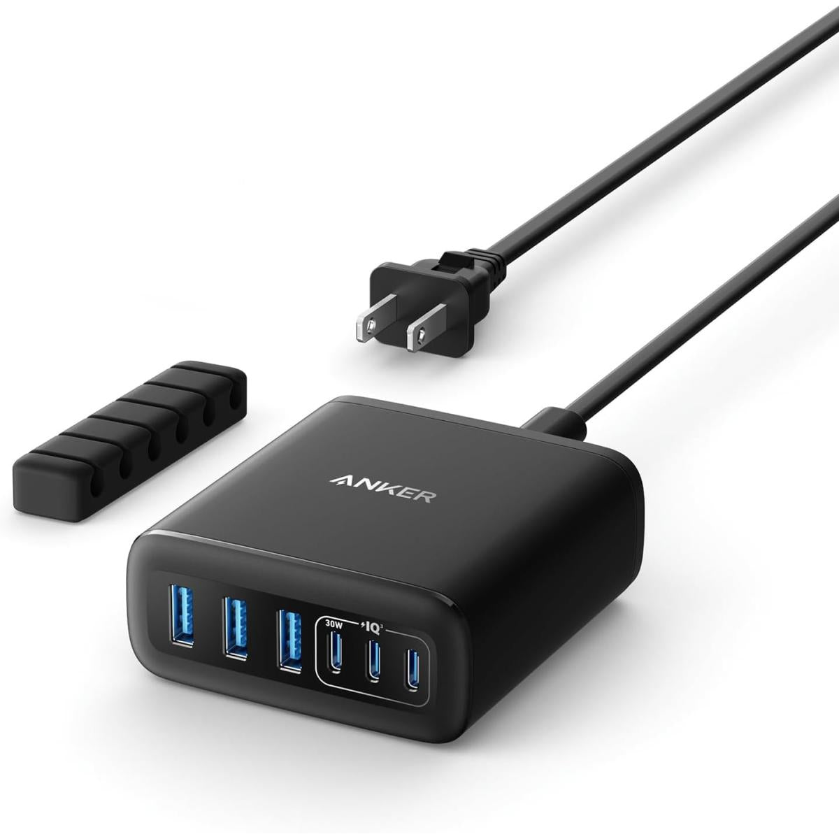 Anker Desktop Charger, Fast Charging Usb C Charger With 112w Max 6 Port Desk Accessories For Home Office, Campatible With Multiple Devices, Iphone, Ipad, Macbook, Galaxy And More (cable Not Included)