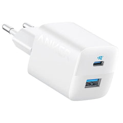 Anker USB C Charger Adapter, 33W 2 Port Compa Charger with Foldable Plug for iPhone 17/16 Series, Galaxy, and More - White