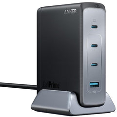Anker Prime GaN Charger USB C Plug, 240W, 4-Port Fast Compa Charger for MacBook Pro/Air, iPhone 15/15 Pro/14/14 Pro, iPad Pro, Dell XPS, Galaxy S23/S22, Note20, Pixel, Apple Watch, and More