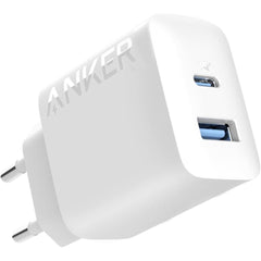 Anker Charger Power-port 20W USB C Gan Charger, 20W Maximum Output, USB-C and USB-A Port - White