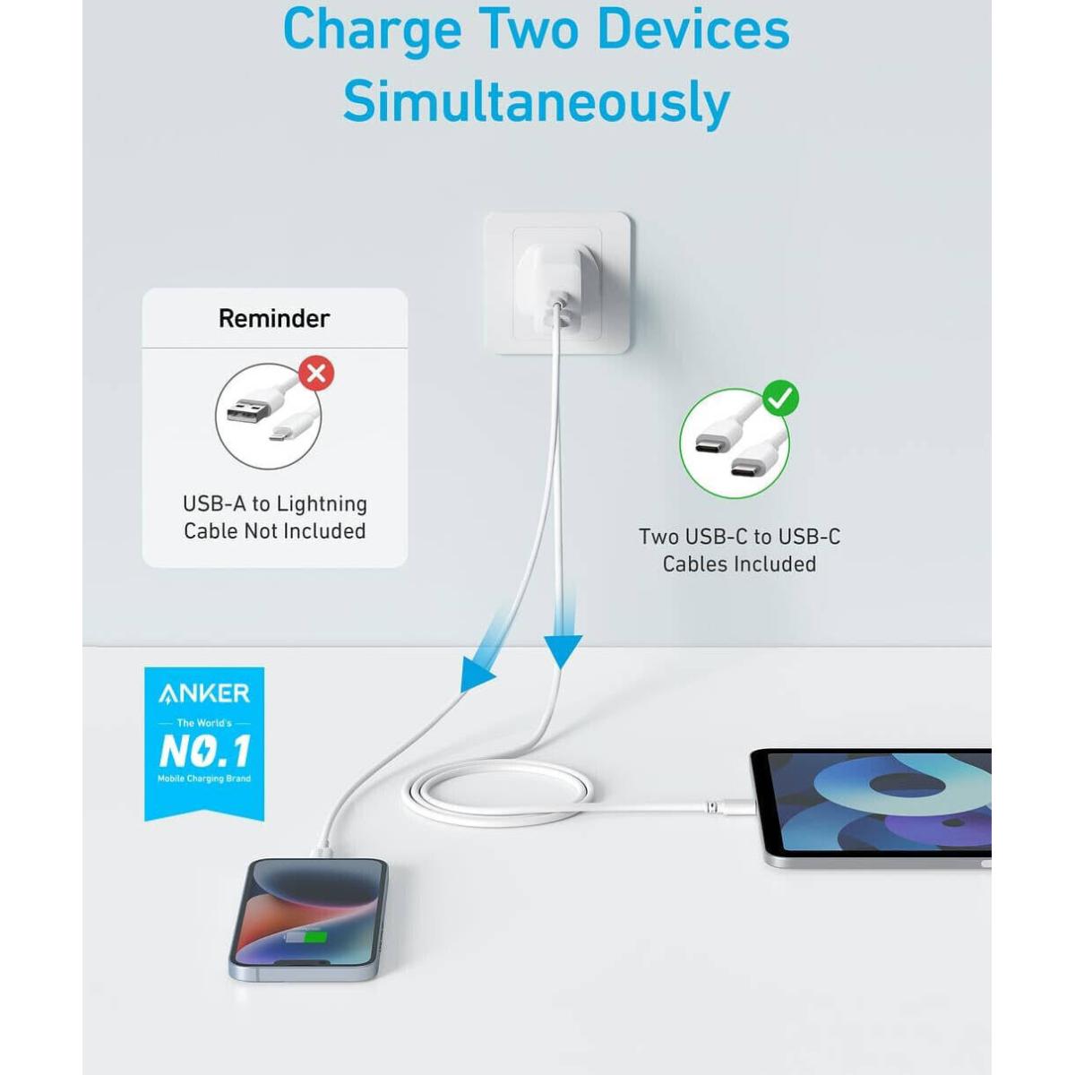 Anker Port 20w charger for device charging