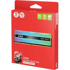 ADATA XPG LANCER NEON 32 GB [2 x 16 GB] DDR5 6400MHz, CL32, 1.4V, Retail, Silver RGB System Memory