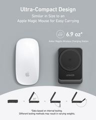Anker MagGo Wireless Charging Station (15W, Foldable 3-in-1) - White