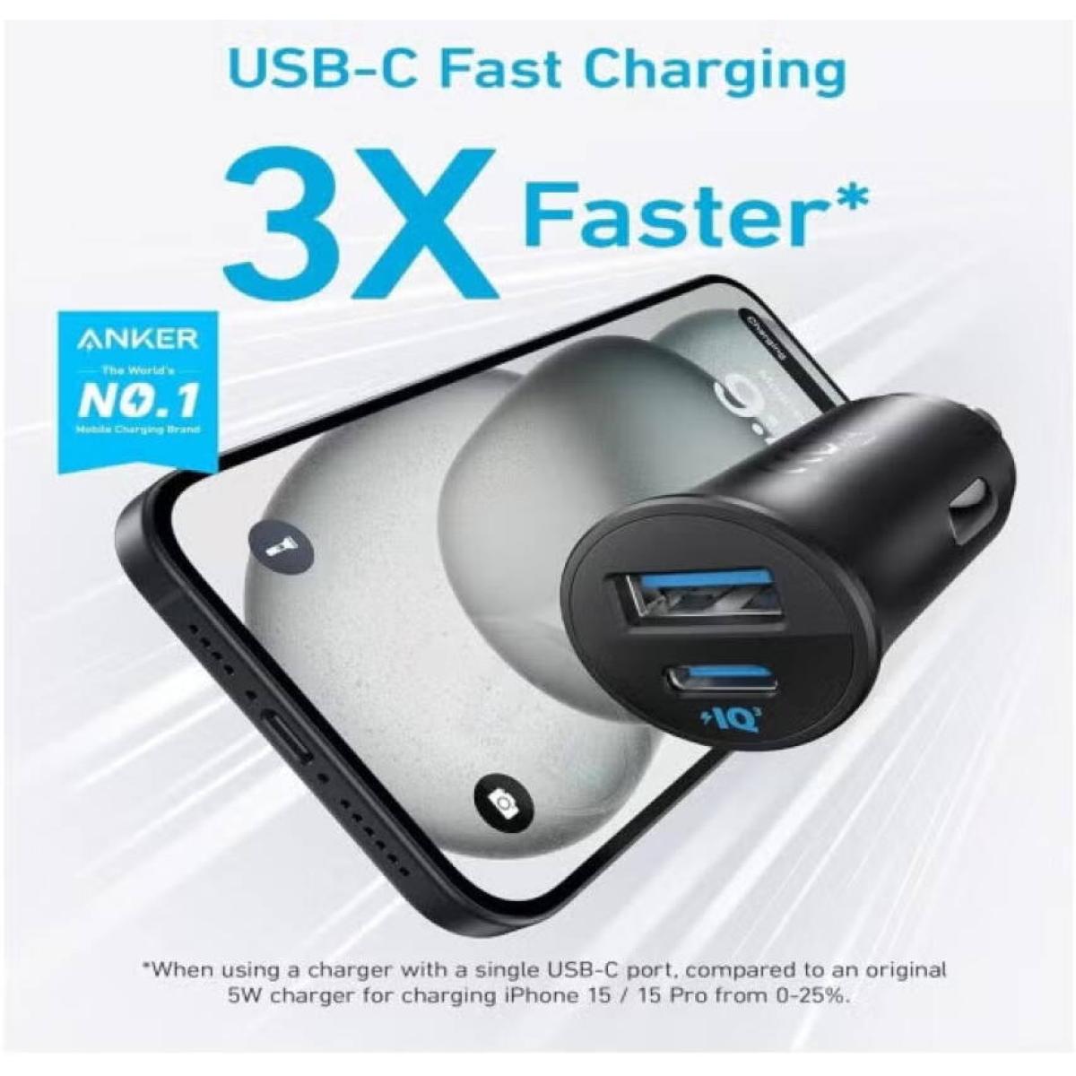 Anker Usb C Car Charger, 30w 2 Port Type C Car Adapter, Iphone Car Charger With Power Iq 3.0, For Smartphones Black Anker Usb C Car Charger, 30w 2 Port Type C Car Adapter, Iphone Car Charger With Power Iq 3.0, For Smartphones Black