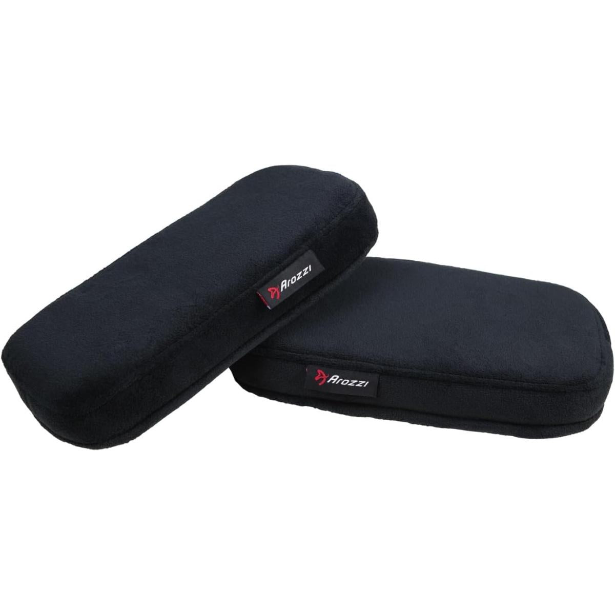 Arozzi Ergonomic Memory Foam Armrest Pads, Comfortable Gaming/Office Chair Armrest Pads, Forearm and Elbow Pressure Relief (2 Pieces)