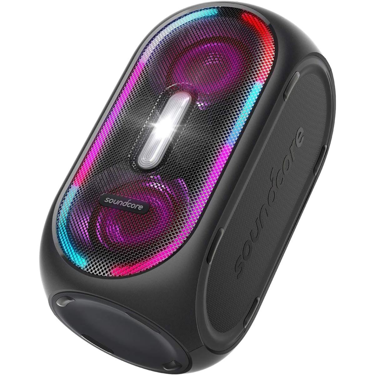 Anker A3391g12 Soundcore Rave+ Party Cast Portable Bt5.0 Speaker, 160w, Light Show, Ipx7, 24 Hours Of Battery Life Black - CompuMe
