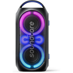 Soundcore Anker Rave Party 2 Portable Speaker, 120w Stereo Sound, Partycast 2.0, Light Show, Ipx4 Water Resistant, 16h Playtime, Mic Input, Custom Eq & Bass Up For Party, Tailgating, Backyard, Pool Black