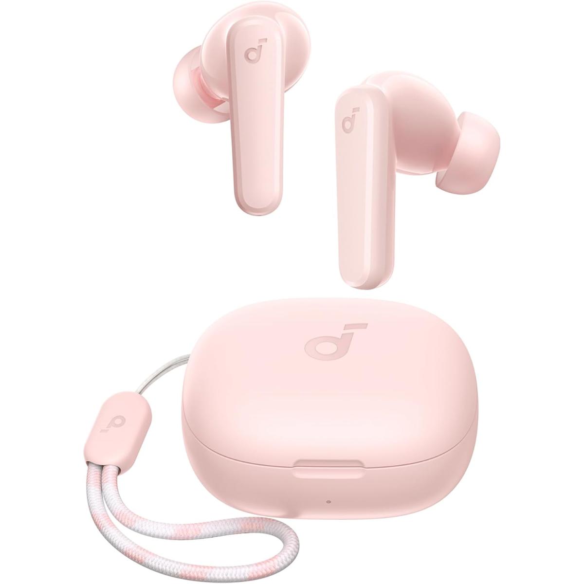 Anker Soundcore P20i True Wireless Earbuds 10mm Drivers With Big Bass 30 Hours Bluetooth 5.3 Water Resistant 2 Mics For Ai Clear Calls Pink
