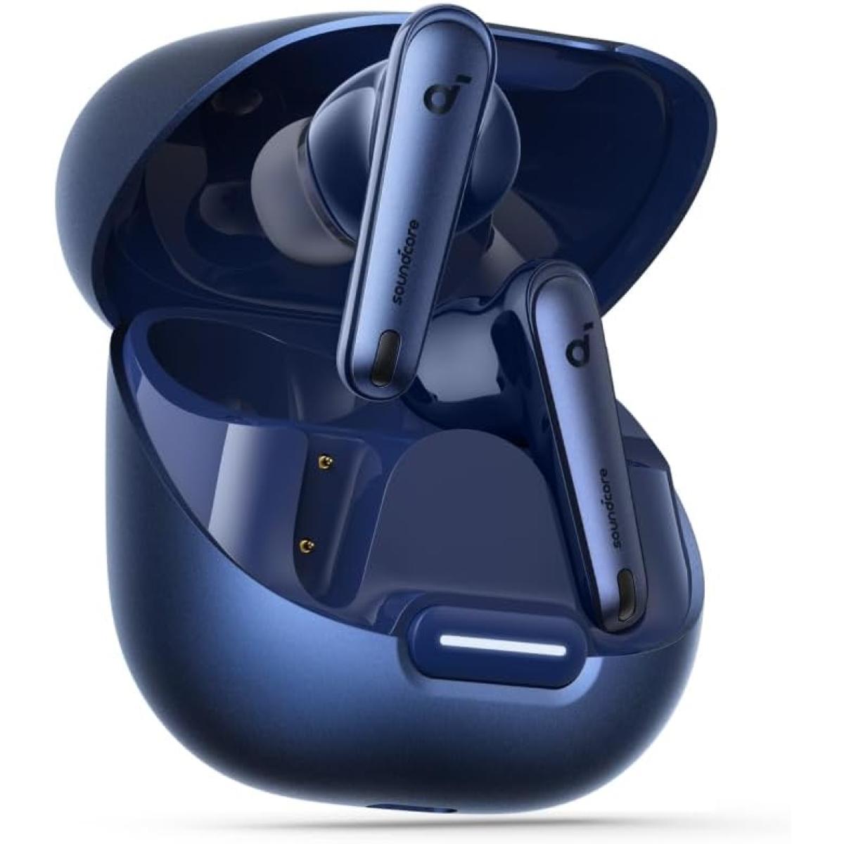 Anker Soundcore Liberty 4 Nc Wireless Earbuds, 98.5% Noise Reduion, Adaptive Noise Cancelling To Ears And Environment, Hi Res Sound, 50h Battery, Wireless Charging, Bluetooth 5.3 Navy Blue