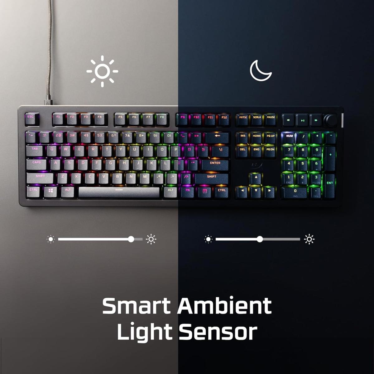 Hyperx Alloy Rise Mechanical Ultra Customizable Hot Swappable Switches Ambient Light Sensor Gasket Mounted Linear Switches Hyperx Alloy Rise Mechanical Ultra Customizable Hot Swappable Switches Ambient Light Sensor Gasket Mounted Linear Switches