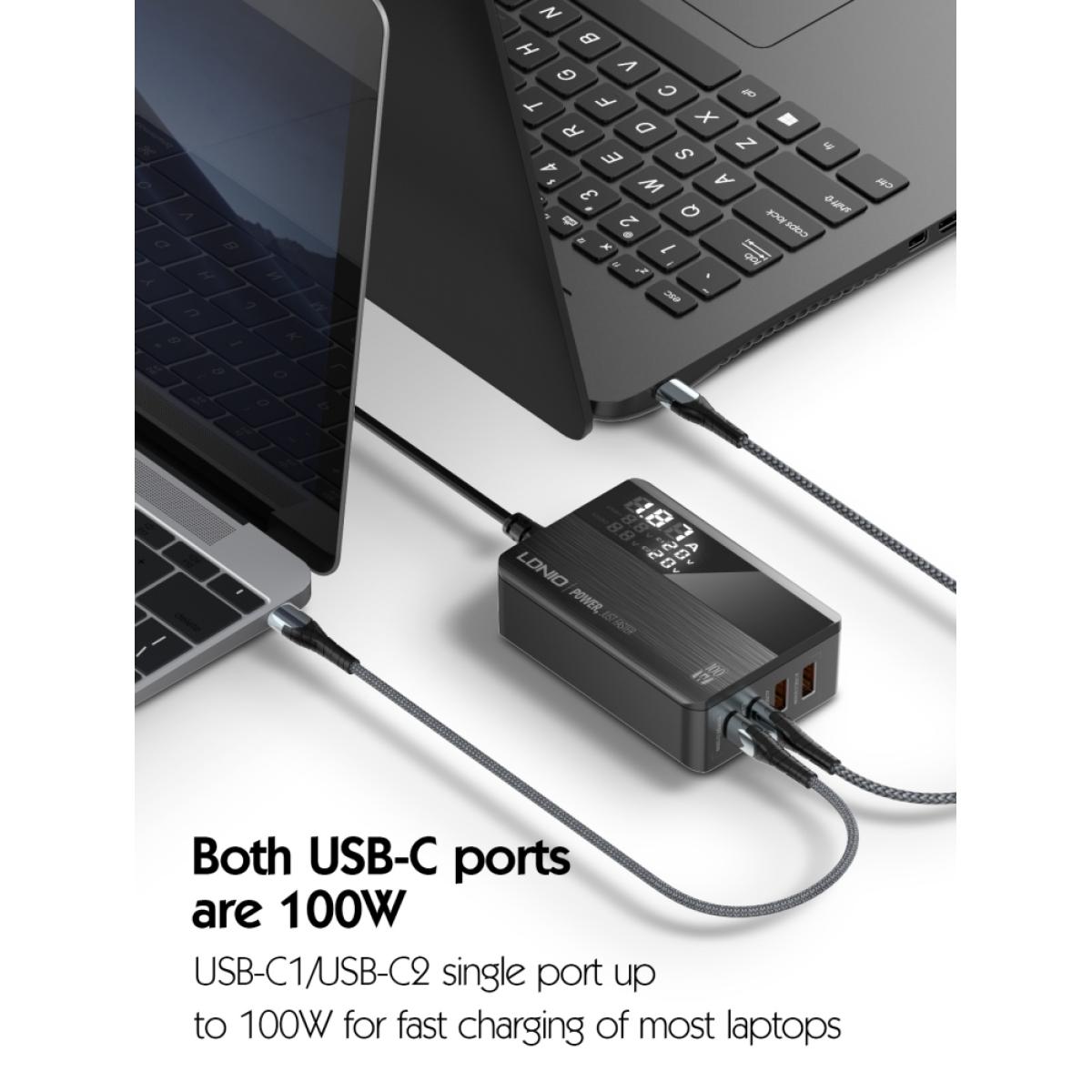 Ldnio A4809c Gan 100w Pd Super Charging Desktop Charger Desktop Charger For Mobile Phone High Power Home Charger Black Ldnio A4809c Gan 100w Pd Super Charging Desktop Charger Desktop Charger For Mobile Phone High Power Home Charger Black