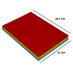 A4 Color Paper, 80g, 10 Colors Pack of 100 Sheets