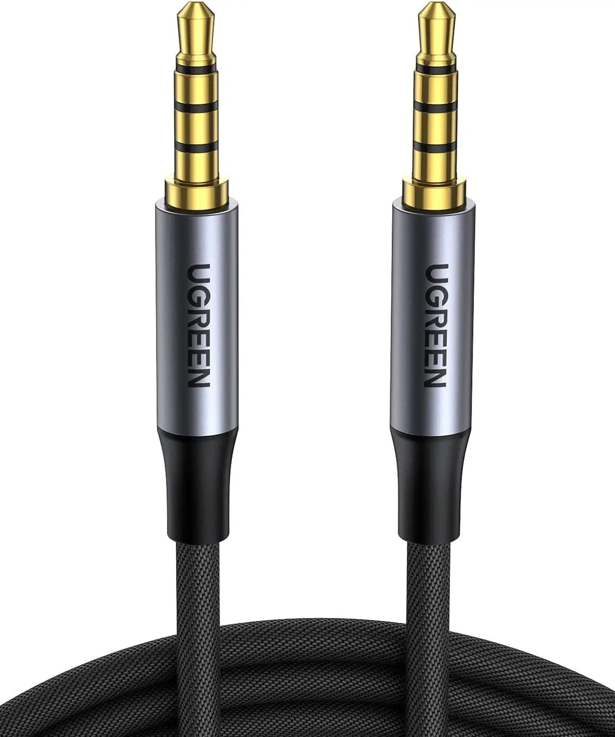 Ugreen 90788 Aux 4 Pole 3.5mm Male To Male Cable Braided 5m