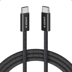 Anker Zolo 240W USB Type-C to USB Type-C Cable, Braided and Dirt-Free Type C Fast Charging 1.5m Cable - Black