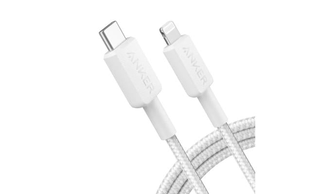Anker 322 Usb C To Apple Iphone Lightning 1.8m Mfi Licensed Charger/data Cable White Anker 322 Usb C To Apple Iphone Lightning 1.8m Mfi Licensed Charger/data Cable White