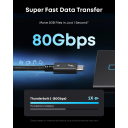 Anker Prime Thunderbolt 5 Cable – 80Gbps Data Transfer, 240W USB‑C Charging, Dual 8K Display Support, Braided Design, 3.3ft - 18 Month Warranty