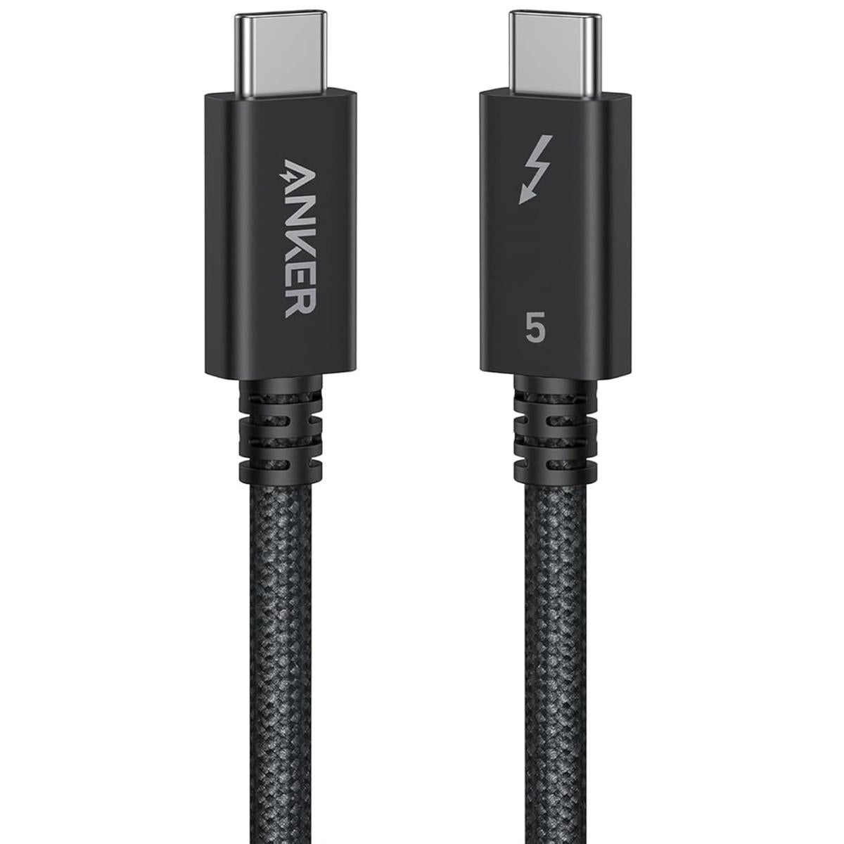 Anker Prime Thunderbolt 5 Cable, 1M USB C to USB C Cable, 240W Charging, 80Gbps Data Transfer, Up to 120Gbps Bandwidth, 8K/4K Displays, for iPhone 16, MacBook, and More - Black