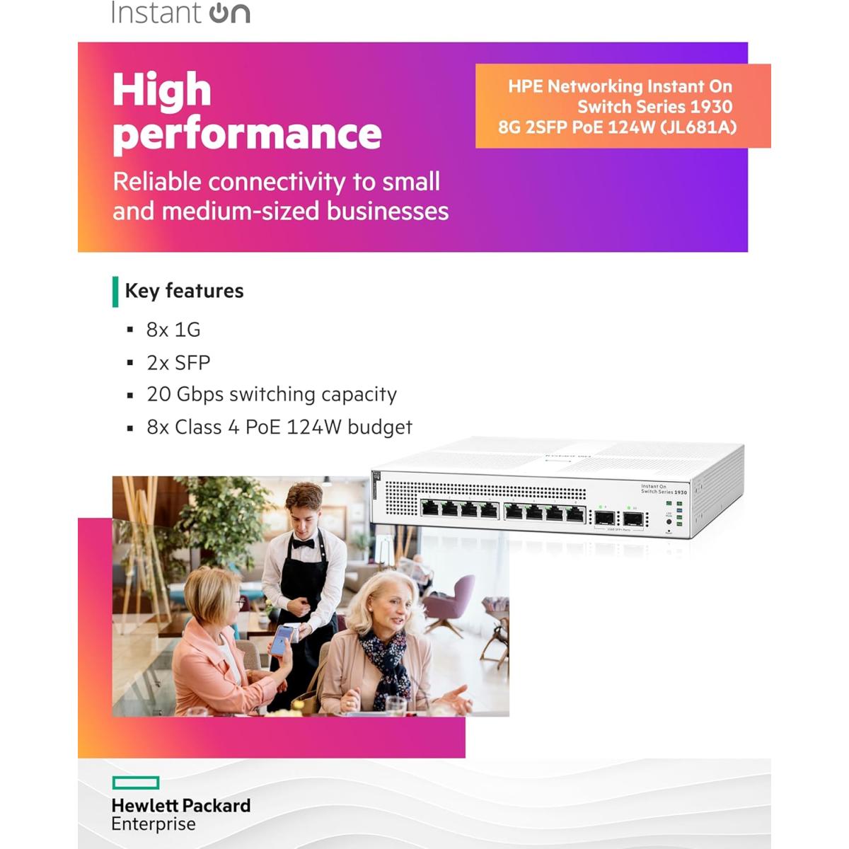 HPE network switch for network connectivity