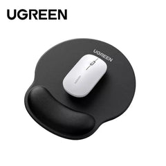 UGREEN 25245 ERGONOMIC MOUSE PAD WITH WRIST REST MEMORY FOAM AND NON-SLIP - BLACK