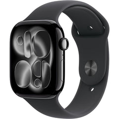 Apple Watch Series 11 GPS 46Mm, Jet Black Aluminium Case, Black Sport Band, M/L - MEUX4AF