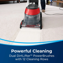 Bissell Upright Vacuum Heat Wave Technology, Rotating Power Brushes, Black & Red - 1456e
