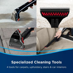 Bissell Canister Vacuum Multiclan Spot & Cain, 1600Watts, Black - 4720E