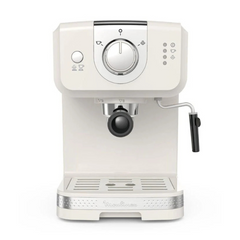 Moulinex Opio Soleil Espresso Machine, Retro Compact 15Bar, 1090Watts, White - XP330A10