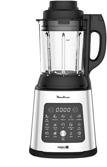 Moulinex Blender 10 Automatic Programmes, 2Lit, 1400Watts, Stainless Steel - LM835D27
