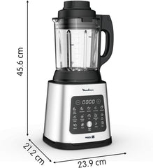 Moulinex Blender 10 Automatic Programmes, 2Lit, 1400Watts, Stainless Steel - LM835D27